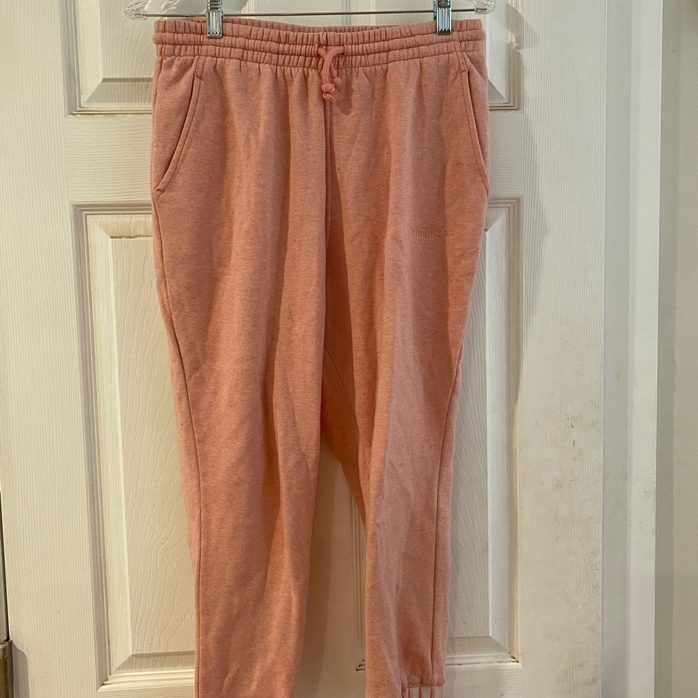 Adidas peach pink sweat joggers
